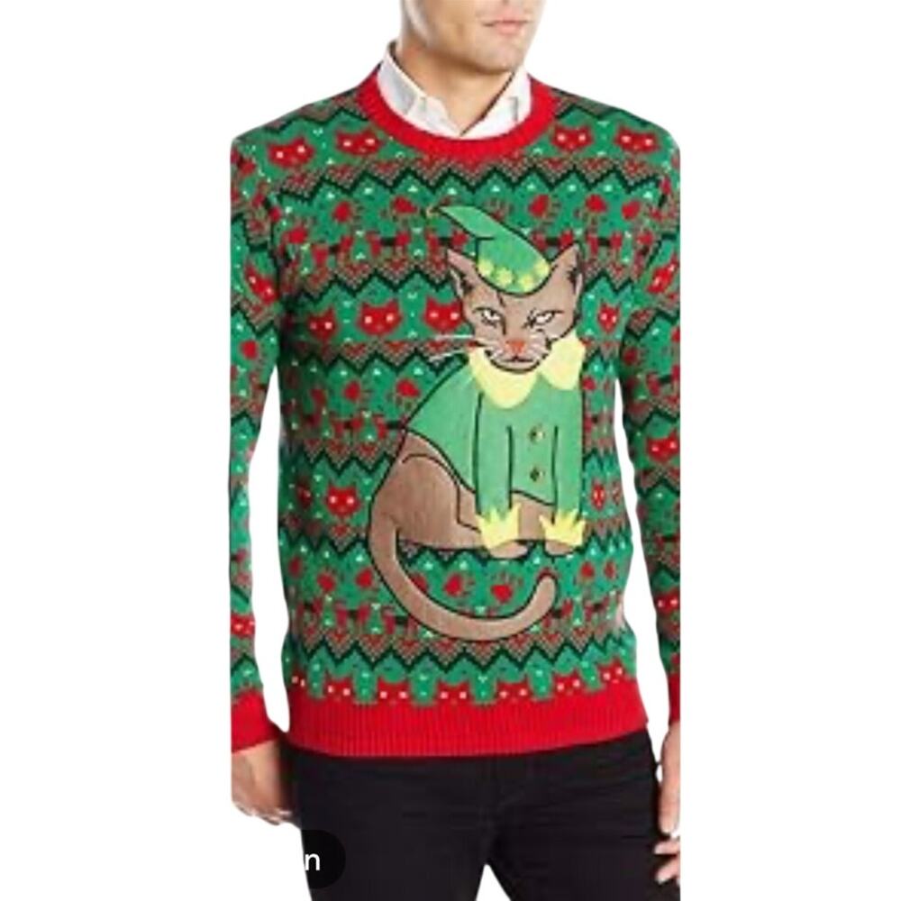33 Degrees Merry MeerKat Ugly mens Christmas sweater sz xxl